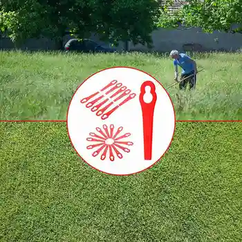 80 шт. 8,3 см Пластиковый триммер для травы Сменные лезвия Лезвия газонокосилки для газонокосилки Bosch Einhell