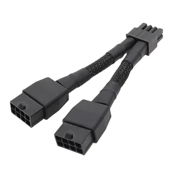 Двойной 8-контактный кабель питания видеокарты Кабель питания для графического процессора TESLA K80 / M40 / P100 / V1 10 см