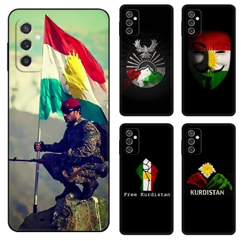 Черный чехол из ТПУ с флагом Курдистана для Samsung Galaxy F23 M12 M22 M23 M32 4G M52 5G M30S M21 A04s