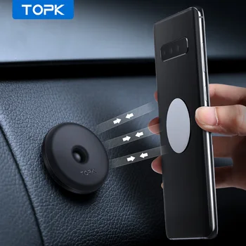 TOPK Магнитный автомобильный держатель телефона для приборной панели сотовый телефон Автомобильные комплекты, магнитное крепление для мобильного телефона для iPhone Samsung LG GPS Mini Tablet