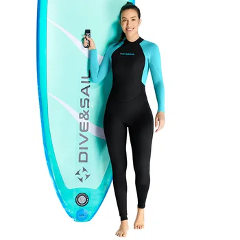 Новый 3-миллиметровый женский универсальный костюм для холодного дайвинга, утолщенный теплый зимний купальник для серфинга и снорклинга, C748