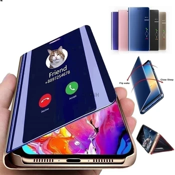 Чехол-раскладушка Smart Mirror для телефона Huawei Nova 4 5 Pro Y5 Y6 Y7 Y9 Prime 2019 P Smart Plus Z For Honor 10 20 20i Lite