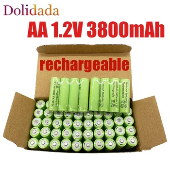 AA батарея 100% оригинальная 1,2 В, батарея AA 3800 мАч Ni MH, может использоваться для светодиодов, ламп MP3, микрофонов, игрушек ca