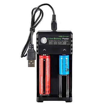 18650 Двухслотовое зарядное устройство для литиевых батарей USB4,2 В Выходная мощность Интеллектуальная защита от зарядки