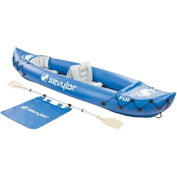 2-местный каяк надувная лодка из пвх синий 10 футов 4 дюйма x 2 фута 9 дюймов Катание на лодках Каякинг Водные виды спорта Развлечения