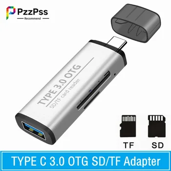 USB 3.0 TYPE C Кардридер SD MicroSD TF Адаптер Smart Memory SD Card Reader для Mac Macbook Typec Android Phone OTG Cardreader