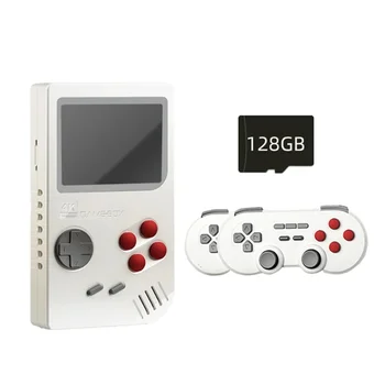 K8 Игровая консоль 3D PSP 4K HD Выход Система с открытым исходным кодом Двойной контроллер 2.4G Игровая консоль с быстрым охлаждением 128G