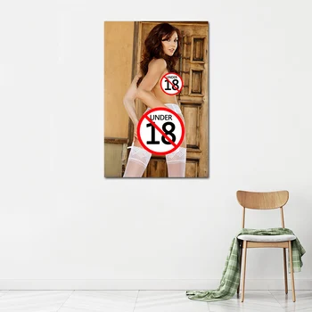 Сексуальная молодая девушка в чулках Красота Плакат Настенное искусство Печать HD Холст Картины для дома Спальня Декор