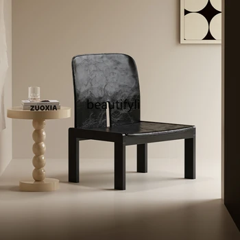 Ретро Одноместный диван Кресло Главная Гостиная Досуг Кресло из массива дерева Скандинавский простой стул