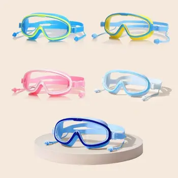 ПВХ Детские очки для плавания Новые силиконовые HD водонепроницаемые очки для плавания с берушами Большая рама Очки для плавания Ребенок