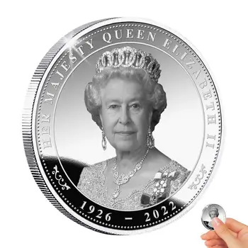 Памятные монеты Коллекционные серебряные монеты Медальон королевы Елизаветы II Красивая королева Сувенирная коллекция монет Ее Величество