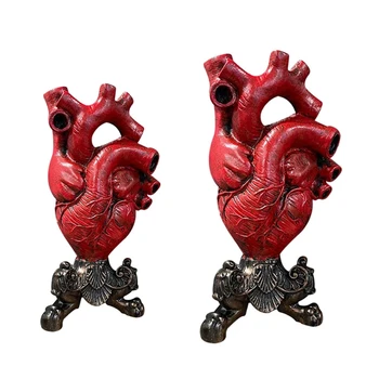 для творческой анатомической сердца ваза из смолы цветочный горшок настольная скульптура orna