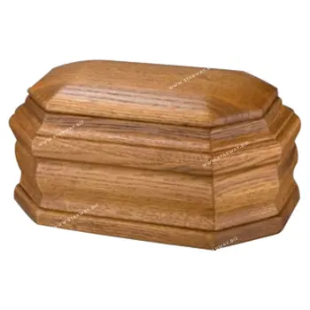 U1006Эксклюзивные похороны Лучшая цена Американская дубовая деревянная урна для праха Взрослая кремационная деревянная урна