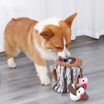 Развивающая игрушка для собак Дерево Птица Дрессировка Снятие стресса Потребление энергии домашних животных Игрушка для дрессировки собак