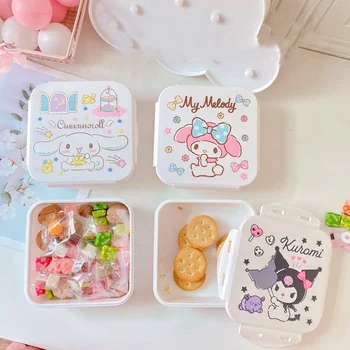 Sanrio Hello Kitty Kuromi Cinnamoroll Pompompurin Kids Bento Box Герметичные контейнеры для ланча Ланч-боксы Контейнер для обеда