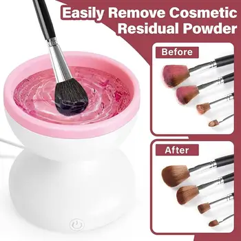 Портативная USB-кисть для чистки кистей для макияжа Электрическая косметическая щетка для чистки моющих инструментов Автоматическая очистка кистей для макияжа