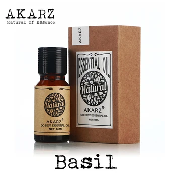 Эфирное масло базилика AKARZ Ведущий бренд Уход за телом и кожей лица Спа Сообщение Ароматическая лампа Ароматерапия Масло базилика
