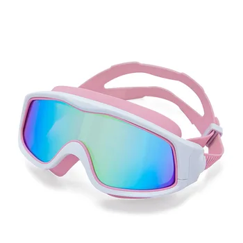 Взрослые Большая Рама Водонепроницаемый Регулируемый Силикон Дайвинг EyeWear Anti-fog HD Профессиональные очки для плавания Серфинг На открытом воздухе Очки