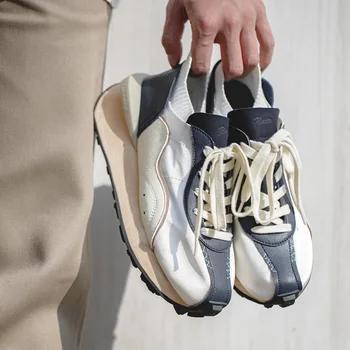 Maden Повседневная обувь для бега трусцой для мужчин Синие белые теннисные кроссовки 2023 года Спортивная обувь для бега Комфортные дышащие кроссовки на открытом воздухе