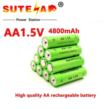 20 шт. 1,5 В батарея AA 4800 мАч Аккумуляторная батарея Ni-MH 1,5 В AA батарея для часов, мышей, компьютеров, игрушек и т. Д. + бесплатная доставка
