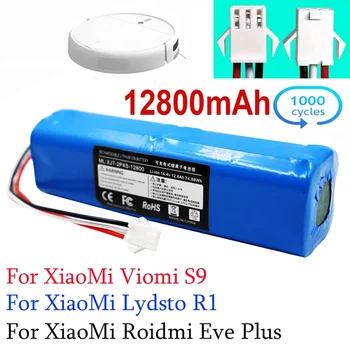 Замена для робота-пылесоса XiaoMi Lydsto R1 Roidmi Eve Plus Viomi S9 Аккумуляторная батарея емкостью 12800 мАч Аксессуары Детали