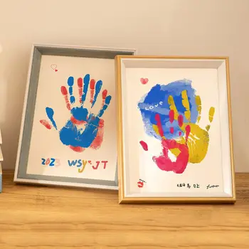 Сделай сам Пара Отпечаток Руки Фоторамка Подарок На День Рождения Девушка Дать Парню Креативный Отпечаток Руки И Ноги Для Парня Пара Юбилеи E6U9