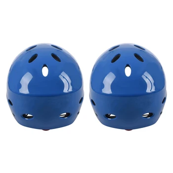 2X Защитный Защитный Шлем 11 Дыхательных Отверстий Для Водных Видов Спорта Каяк Каноэ Серфинг Доска Для Серфинга - Синий