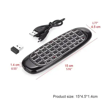 C120 RGB 7 Подсветка Fly Air Mouse Беспроводная клавиатура с подсветкой 2.4G Пульт дистанционного управления