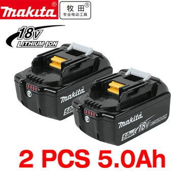 Оригинальная литий-ионная аккумуляторная батарея Makita 18 В 5000 / 6000 мАч с индикатором заряда батареи для Makita BL1830 BL1840 BL1850 Power