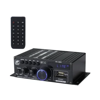 Ak380 800 Вт 12 В Усилитель мощности Bluetooth Стерео Домашний Авто BASS Аудио Усилитель Музыкальный Плеер Автомобильный Динамик Класс D FM USB/SD