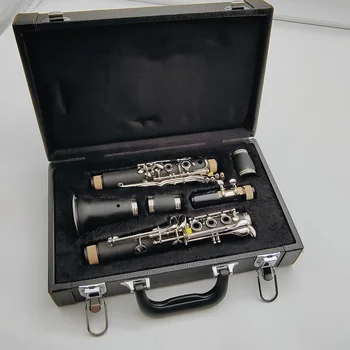 Новое поступление кларнета C Tune Ebony Wood или Bakelite Sliver Plated Keys с мундштуком Бесплатная доставка