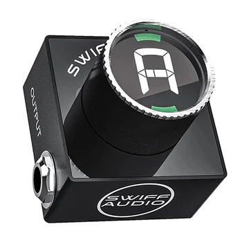 SWIFF C10 Мини Аудио Педаль Тюнер Запасные Части Для Хроматической Гитары Бас Настройка HD Светодиодный дисплей Регулируемый диапазон A4 Значение 430-449 Гц
