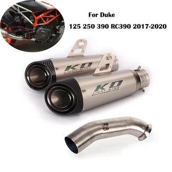 Выхлопная система мотоцикла 51 мм Slip On Muffler Выхлопная труба Mid Connect Link Tube Modified For Duke 125 250 390 RC390 2017-2020