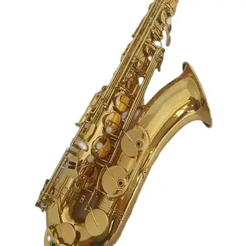 Gold Bb профессиональный тенор-саксофон латунь позолоченный профессиональный тембр тенор-саксофон нежный и прочный джазовый инструмент