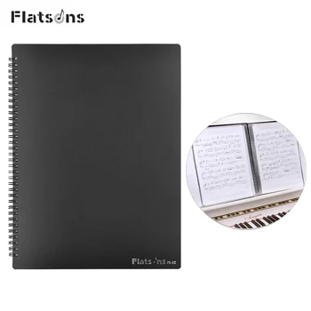 Flatsons FB-02 Держатель для нот, формат A4, бумажный лист, органайзер для документов, папка, 40 карманов для гитары, скрипки, пианиста