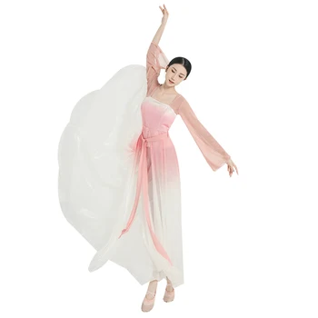 Классический танец Платье Женская марлевая одежда Китайский классический танец Одежда для упражнений Стрейч Топ Костюм Древний стиль