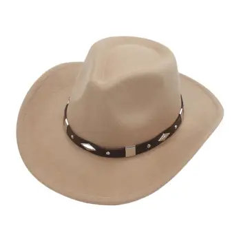 Женская шляпа-котел с пряжкой ремня в западном стиле любовь топ с широкими полями защита головы ковбойские шляпы