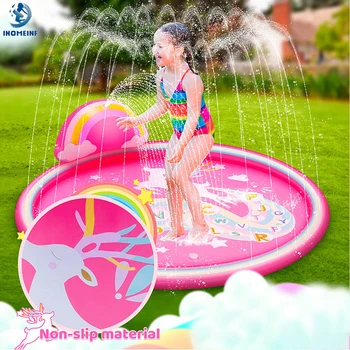 68-дюймовый летний игровой коврик для охлаждающей воды для детских круглых брызговиков ПВХ надувной спринклерный коврик нетоксичные надувные игрушки