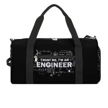 Поверьте мне, я инженер-строитель Спортивная сумка Забавные спортивные сумки для инженерных тренировок Мужской дизайн Забавная сумка для фитнеса Портативные сумки
