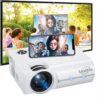 1080P ЖК-проектор для домашнего кинотеатра 200Ansi люмен Проводное и беспроводное подключение Видеопроектор Мобильный телефон