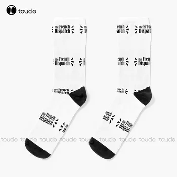 Французская отправка носков Белые длинные носки Персонализированные пользовательские носки унисекс для взрослых подростков и молодежи Рождественская мода Новогодний подарок