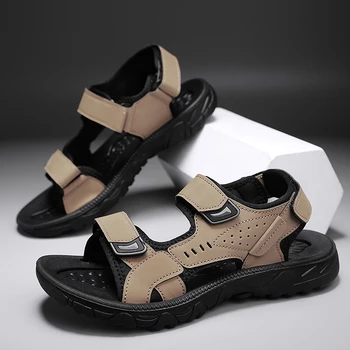 Мужские мужские черные сандалии Модные летние сандалии Бестселлеры в 2023 году Продукция Обувь для мужчин с дизайнерской репликой