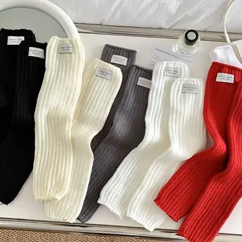 JK Трикотажные гетры Мода Однотонные носки для ног Harajuku Шерстяные носки в японском стиле Балетные гвардейцы Носки Уличная одежда