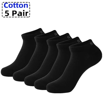 5 пар высококачественных мужских носков для лодыжек дышащий хлопок спортивные носки сетчатые повседневные спортивные летние тонкие стрижки короткие соккен размер 38-455
