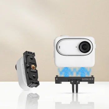 Sunnylife Магнитный быстросъемный адаптер для Insta360 Go 3 Расширение пластины камеры для большого пальца как для хоста, так и для зарядной подставки