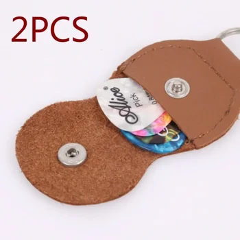 2pcs Гитара Весло Портативный брелок Чехол из искусственной кожи Дорожный кожаный чехол Аксессуары для инструментов оптом