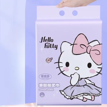 Kawaii Sanrio Аниме Hello Kitty Pochacco Милый мультфильм подвесного типа Полотенце для лица Сладкое одноразовое полотенце для лица Девчачье сердце