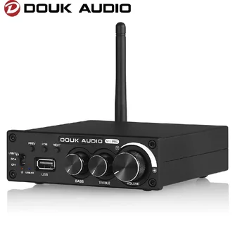 Douk аудио Bluetooth 5.0 Усилитель мощности Стерео 2.0 Ch Сабвуфер Усилитель Высокие частоты Регулировка баса USB Музыкальный плеер без потерь 320 Вт