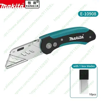 Makita E-10908 Универсальный нож Складной нож Труборез Карманный нож Нож с деревянной ручкой Резак для бумаги Резак для распаковки Industri