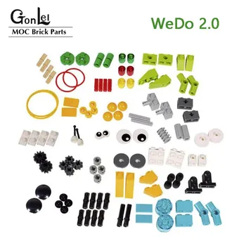 109 шт./лот Технические кирпичи Детали WeDo 2.0 Запасной пакет WeDo 2.0 Строительные блоки Оптовый запасной набор подходит для 45300 Базовый набор Образовательные игрушки